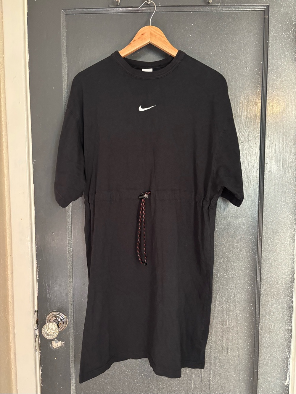 Nike Black Midi Dress with White Swoosh